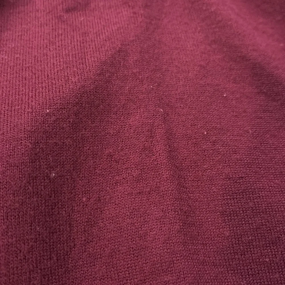 Banana Republic Button Zipper Mock Sweater Small 100% Merino Extra Fine Wool